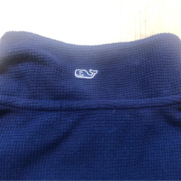 Vineyard Vines Navy Quilted Half-Zip Performance Pullover - Picture 8 of 9